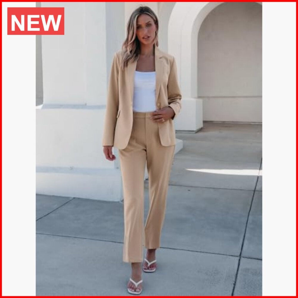 Polyester Blend Two Piece Pantsuit Set Business C… - image 6